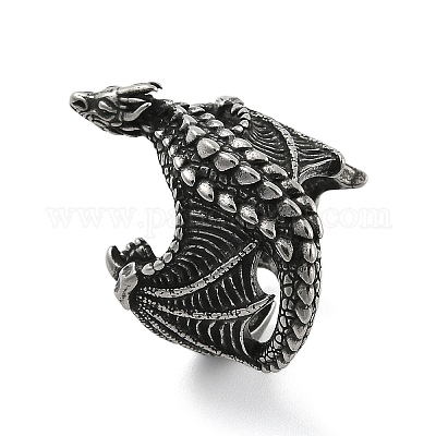 Открытые манжетные кольца из хирургической нержавеющей стали 316 RJEW-R019-01AS-01-1