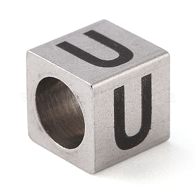 Европейские бусины из нержавеющей стали 201 STAS-M058-01U-P-1