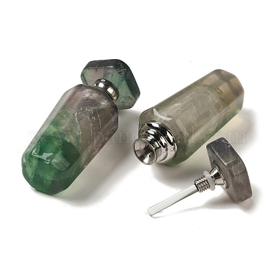 Флаконы для духов с капельницей из натурального флюорита DJEW-H010-03P-03-1