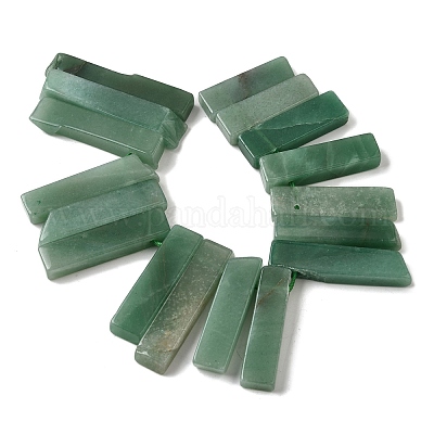 Естественный зеленый авантюрин бисер нитей G-S386-D15-1