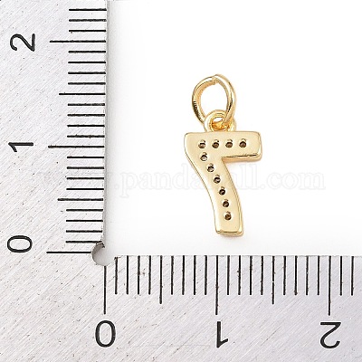 Латунные микропаве прозрачные кубические циркониевые подвески KK-G544-04G-07-1