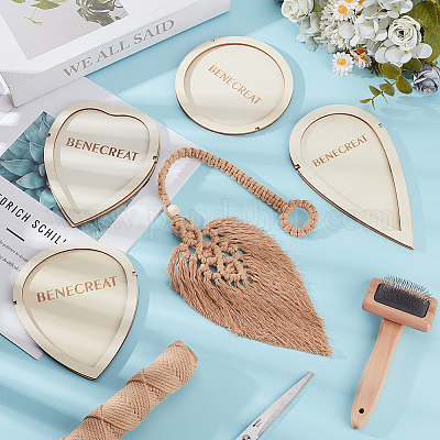 Шаблон для резки подставки под макраме из листового дерева DIY-BC0015-37-1