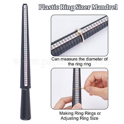Wholesale UNICRAFTALE 26.1x2.5cm Ring Mandrel Plastic Ring Sizer Mandrel  US/UK Ring Size Measuring Tool Jewelry Ring Sizer Rod Finger Ring Measuring  Stick for Jewelry Finger Ring Making 