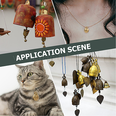 30 шт. латунные подвески-колокольчики KKB-CN0001-02B-C-1