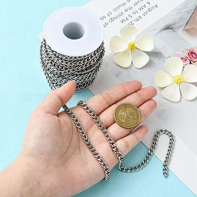 Устойчивые к потускнению кубинские звенья из нержавеющей стали 304 CHS-L015-12-1