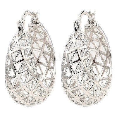 Серьги-кольца из латуни&nbsp;EJEW-I289-07P-1