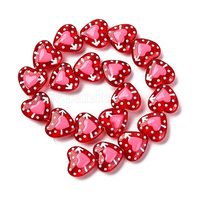 Стеклянные эмалевые бусины GLAA-Q125-01A-01-1