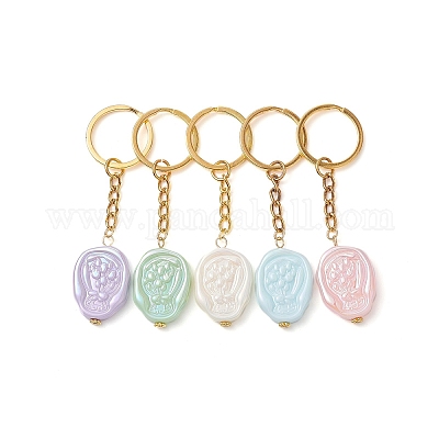 Акриловый кулон тюльпан брелок KEYC-JKC00483-1