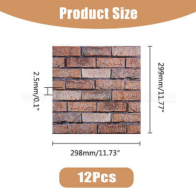 3d кирпичный узор ПВХ самоклеющиеся наклейки на стену DIY-WH0308-550A-1