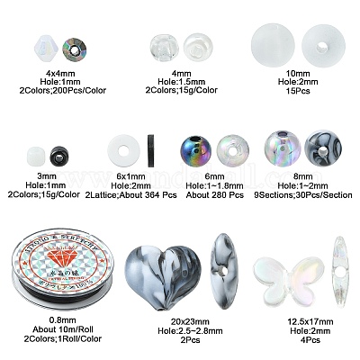 Набор для изготовления стрейч-браслета с имитацией драгоценных камней своими руками DIY-FS0003-32-1