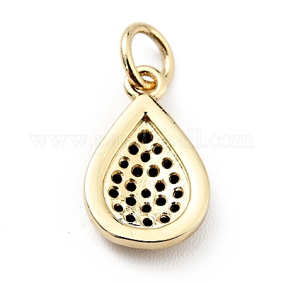 Латунные микро проложить кубического циркония подвески KK-E015-11G-1