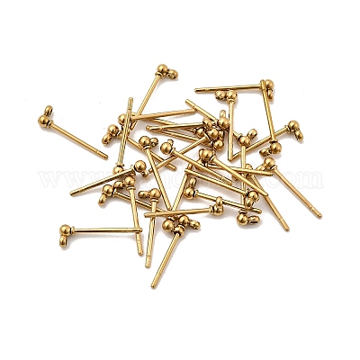 Фурнитура для сережек-гвоздиков с шариковым штифтом из нержавеющей стали 304 STAS-Z035-01G01-F-1