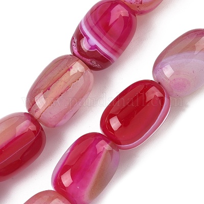 Нити бусин из натурального полосатого агата/полосатого агата (окрашенного и нагретого) G-H324-01C-1