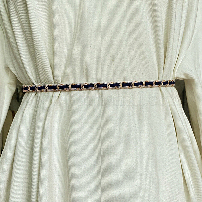 1 шт. плетеные поясные цепи из сплава искусственной кожи для женщин DIY-CL0001-09-1