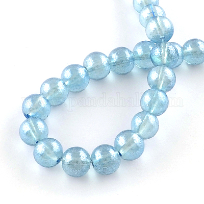 Прозрачный лак окрашенные стекла шарик нити DGLA-R050-4mm-04-1