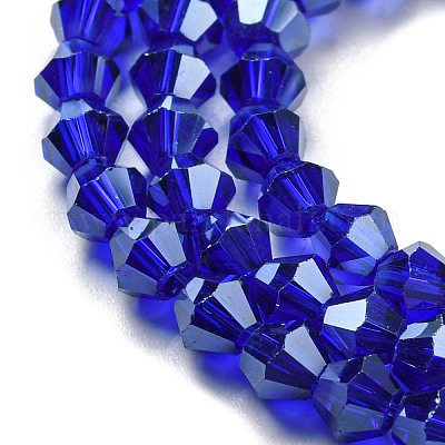 Прозрачные стеклянные бусины гальваническим пряди EGLA-A039-T2mm-A06-1