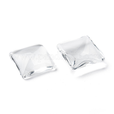 Полупрозрачные квадратных кабошоны X-GGLA-S022-15mm-1