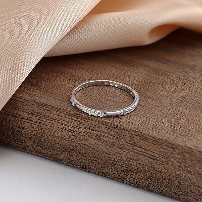 925 кольцо на палец из стерлингового серебра для женщин RJEW-C133-05P-1