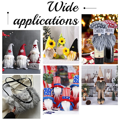 Костюм бороды гнома из искусственной шерсти OCOR-WH0078-101B-1