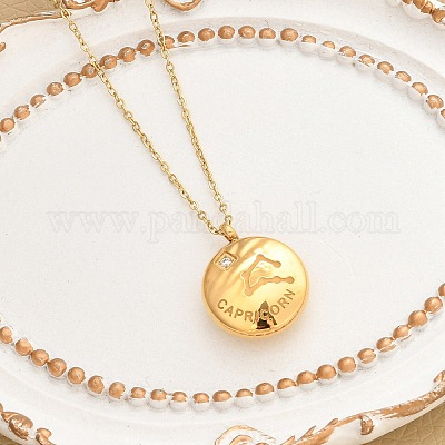 Ожерелья с подвесками в виде созвездий из нержавеющей стали 304 с прозрачным кубическим цирконием NJEW-R021-02G-02-1