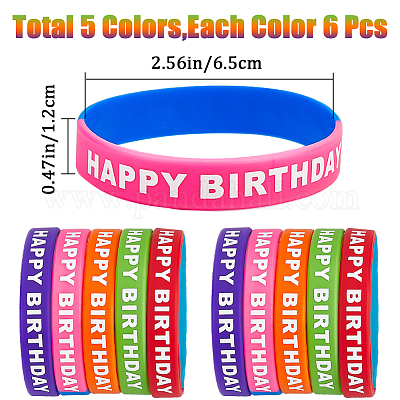 Set 5 Braccialetti In Silicone A Forma Di Croce Colorati Impilabili Donna - Nero, M 19,5 Cm - 3