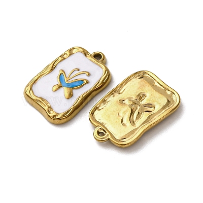 Подвески из нержавеющей стали 304 с эмалью STAS-P406-21G-1