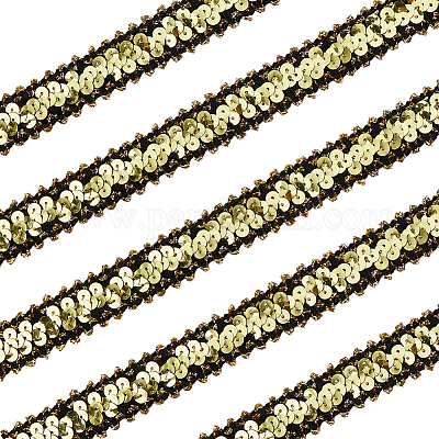 20 ярд блестящих полиэстеровых эластичных бусин с пайетками&nbsp;OCOR-CY0003-22B-1