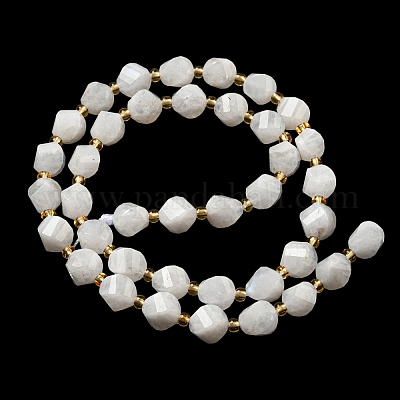 Бусины из натурального радужного лунного камня G-M443-B05-02-1