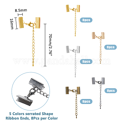 40шт 5-х цветный железный удлинитель цепи&nbsp;FIND-DC0005-80-1