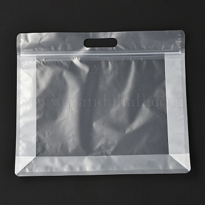 Bolsa de plástico transparente con cremallera superior de 6 x 9 x 2 mil con  bolsa de papeleo con solapa trasera (caja de 1,000)