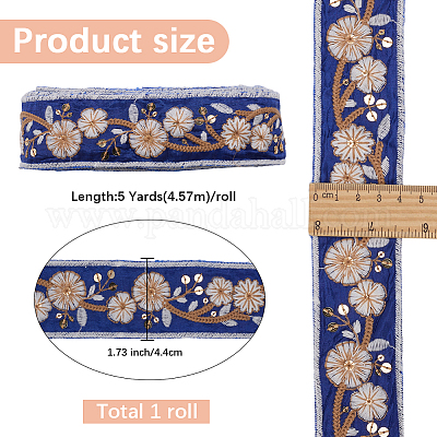 5 ярд полиэстеровой ленты для вышивки DIY-CY0001-82D-1