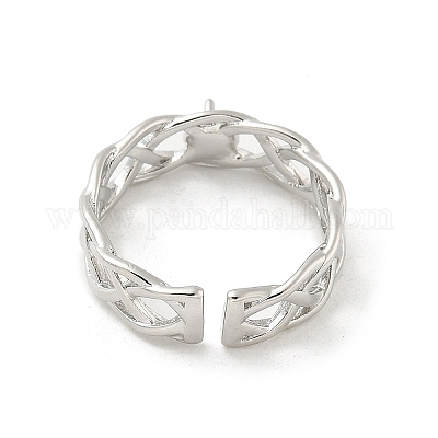 Закрепки кольца из латуни с открытой манжетой KK-G518-08P-02-1