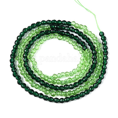 Прозрачный градиент цвета стеклянные бусины пряди GLAA-H021-01A-31-01-1