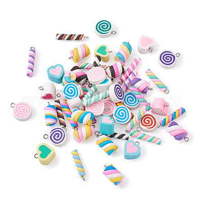 Кулоны из смолы и кулоны из полимерной глины ручной работы DIY-TA0008-75-1