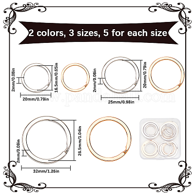 30 шт. 6 стиля железных разъемных колец&nbsp;IFIN-SP0001-20B-1