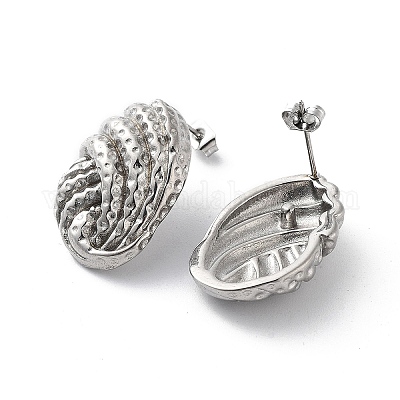 Серьги-гвоздики из нержавеющей стали 304 EJEW-D095-10P-1