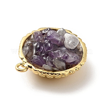 Подвески из натурального аметиста KK-C242-05G-16-1