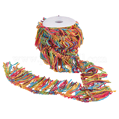 Colorful tassels for crafts with lacing