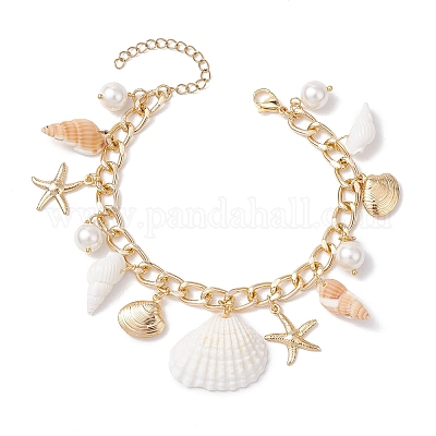 Алюминиевые цепочки с подвесками браслеты BJEW-TA00584-1