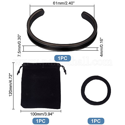 1 шт. браслеты из нержавеющей стали 304 с рифлением FIND-UN0002-08-1