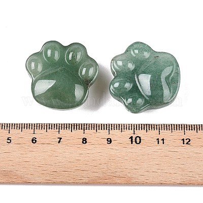 Фигурки из натурального зеленого авантюрина с отпечатками кошачьей лапы DJEW-N003-03H-1