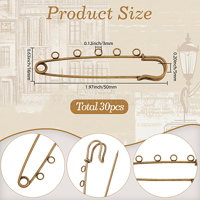 30шт железная брошь выводы&nbsp;FIND-SC0020-46AB-1