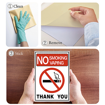 Wholesale CRASPIRE No Smoking Or Vaping Sign 5-Pack No Smoking No ...
