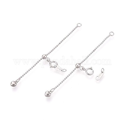 925 удлинитель цепочки из шариков из стерлингового серебра STER-T008-59S-1