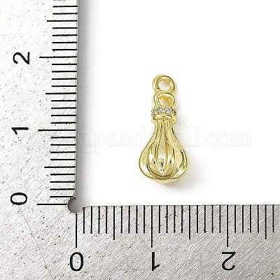 Подвески из латуни с прозрачным фианитом KK-L238-25G-1