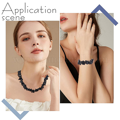 1 нить бусин из натурального черного камня G-BBC0001-21-1