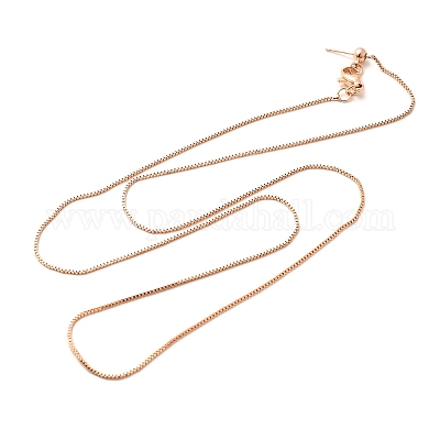 1 мм стойка покрытие латунная цепочка коробка регулируемые слайдер ожерелья для женщин мужчин MAK-L044-02RG-1