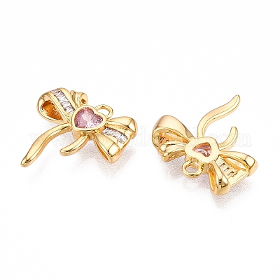 Подвески из латуни с прозрачным фианитом KK-T073-01G-1