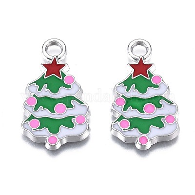 Рождественская елка сплава эмали подвески X-ENAM-R041-18-1