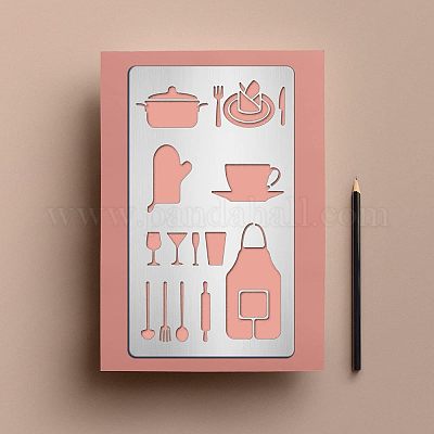 2шт 2 трафарета для резки из нержавеющей стали 304 DIY-FG0002-01-1